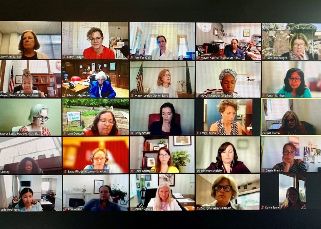 The Mayors Innovation Project's Women Mayors Network meeting virtually throughout 2021.