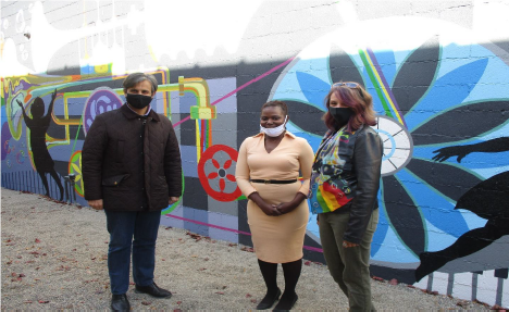 Three project organizers meet in Eastpointe, MI to discuss their project