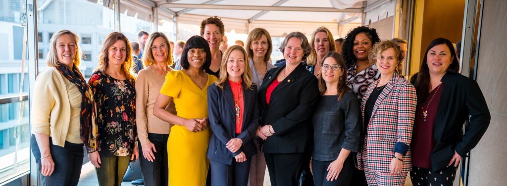 Gathering of women mayors centered around Mayor Satya Rhodes Conway