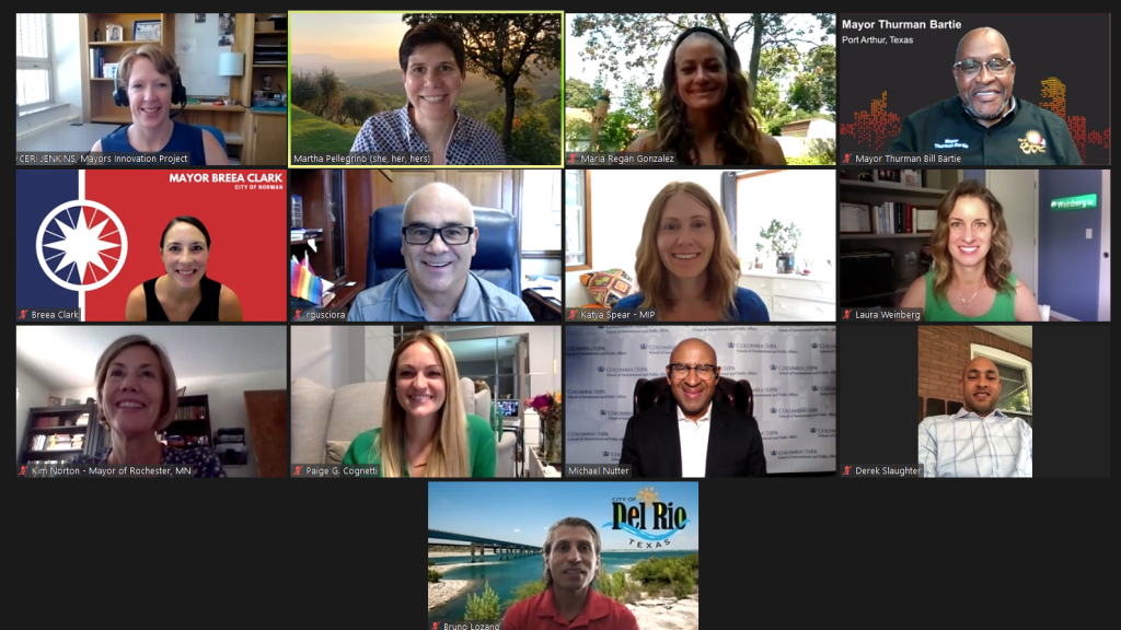 Group of mayors on Zoom
