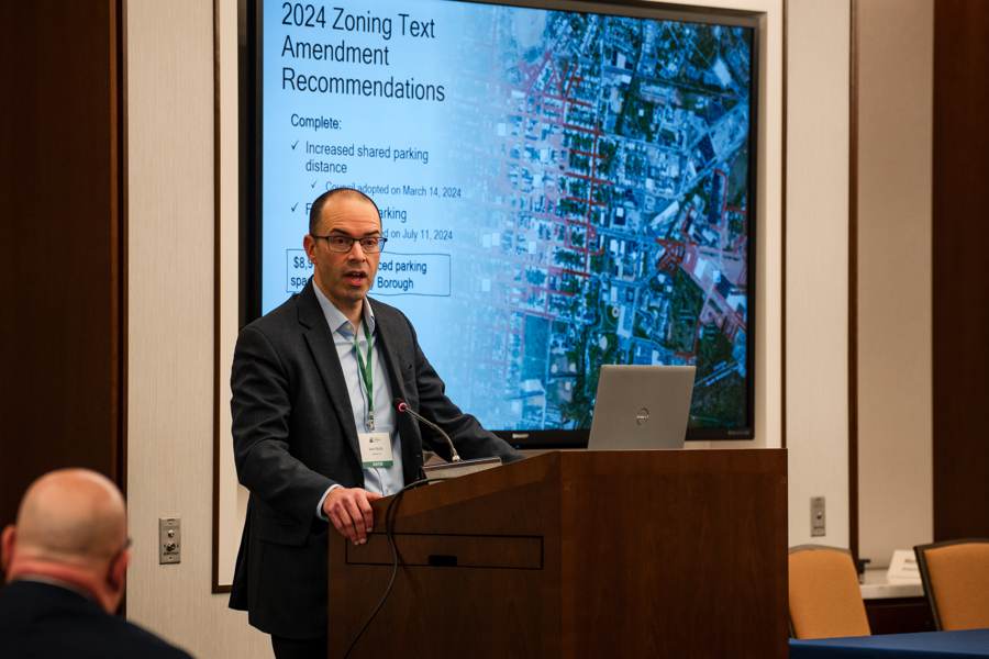 Mayor Shultz speaking at the MIP Winter 2025 Meeting.
