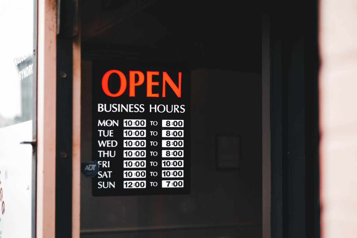 Open sign