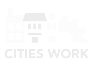 Cities Work Logo, White