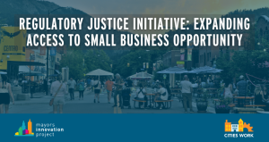 Graphic: "Regulatory Justice Initiative Expanding Access to Small Business Opportunity"