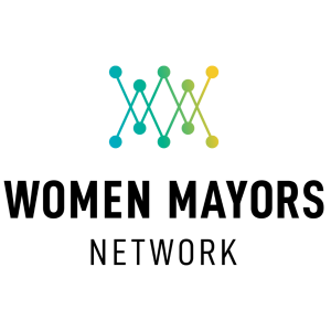 Logo reading "Women Mayors Network" in black font